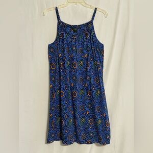 J. Crew Multicolored Paisley Mini Dress Size Large
